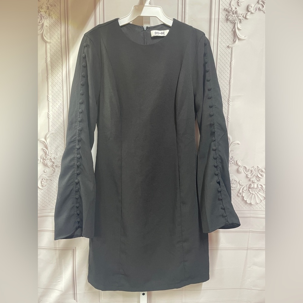 DO+BE Button Down Sleeves Sheath Medium Dress